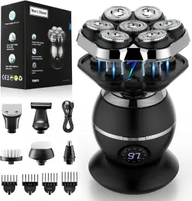 Shaver-7-rb Etentous 7d Magnetic Replacement Shaving Head Wet And Dry Shaver Blade Heads Replacemen