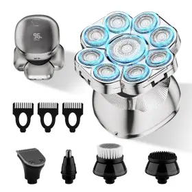 Gtj02-0519 Etitato 9d Flex Head Shaver For Bald Men - Kit Ipx7 Waterproof Elect