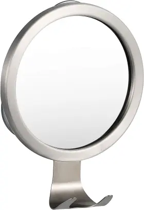 8541786520 Ettori Shower Mirror Fogless For Shaving With Razor 7.8 Inch L X 6.1 W Silver