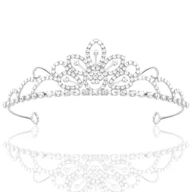 Pw0402 Exacoo Princess Tiara For Girls Silver Crown Fairy Crowns Women