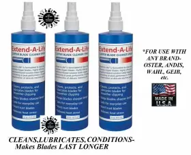 1562 Extend A Life 3 Clipper Blade Rinse Cleaner Spray Wash Lubricant For Oster Andis Wahl 1562 Extend A Life 3 Clipper Blade Rinse Cleaner Spray Wash Lubricant For Oster Andis Wahl