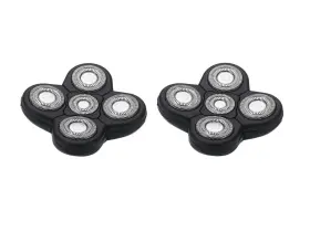 15301581415024 Fanjeis Men Electric Shavers Replacement Heads 5 In 1 Razor Replaceable Black-2pcs