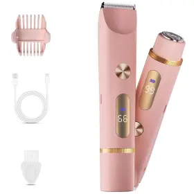 Fimoson Fms005 Bikini Trimmer For Women 2 In 1 Electric Shaver Rechargeable Pink