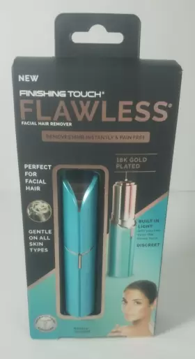 Finishing Touch 754502039159 Flawless Facial Hair Remover 2018 Blue Missing Brush