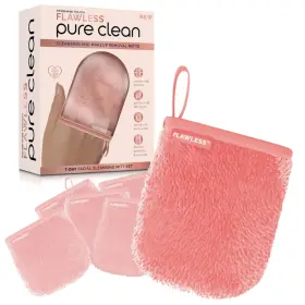 Finishing Touch Flawless 022600999799 Facial Mitt - 7-day Makeup Remover Cloth Set Reusab