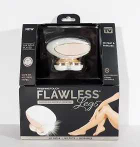 Finishing Touch Flawless 754502038893 Legs 18k Gold Plated Womens Rechargeable Razor New
