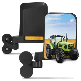 2.2in-magnet Fksafel Fk-11 Magnetic Tractor Mirror Universal Side View Black
