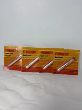 38-rz Flowery 4 Pack Styptic Pencil Size 1/4 Oz Made In Usa New Old Stock