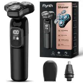 09200547 Flynth Electric Razor For Men 3-in-1 Cordless Shaver 3-blade Rotary Shavers Wet/ 09200547 Flynth Electric Razor For Men 3-in-1 Cordless Shaver 3-blade Rotary Shavers Wet/