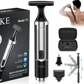 Foke 313044227266 Back Shaver For Men Ultra-wide 1.8 Inch T-shaped Head Includes Travel Case