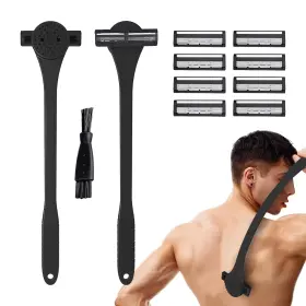 X6-yfpi-6e0d Forever Gem 18 Inch Back Shaver And Scrubber For Men 2-in-1 Pain-free Grooming Tool With Long