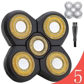 Foxsonic 761062993043 Upgraded 5 Blades Shaver Replacement Heads For Head Replaceme