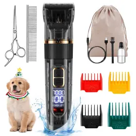 Fb-pc01bk-us Furbona Dog Grooming Kit With Led Display 3-speed Low Noise Rechargeable Cordless Fb-pc01bk-us Furbona Dog Grooming Kit With Led Display 3-speed Low Noise Rechargeable Cordless