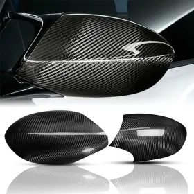 Az-123 Gaofeiltf Mirror Caps Covers Fits For Bmw E90 E92 Medium Gloss Carbon Fiber