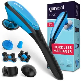 G-5002-be Geniani Deep Tissue Massager For Back Shoulders Neck - Cordless Electric Ha
