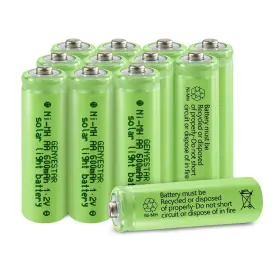 Aa600-12 Genyestar Aa Rechargeable Batteries Nimh 1.2v 600mah Double A Battery Pre-charged For S