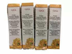 Gigi 696544963255 Petite Natural Muslin Epilating Strips For All Soft Waxes 100 Ct Pack Of 4