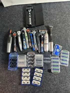Bb18a Gilette Bundle 13x Gillette Shavers And Blades Various Models Used Condition