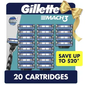 Mach3 Gillette 047400009424 Mens Razor Cartridges 20 Count Mach3 Gillette 047400009424 Mens Razor Cartridges 20 Count