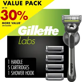 6978292 Gillette Labs Exfoliating Bar Razor Set - 1 5 Cartridges Shower Hanger
