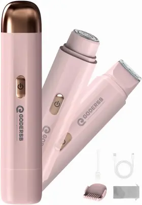 Tmq-512 Godersb Bikini Trimmer For Women - Facial Hair Removal Razors Pink