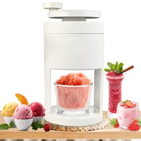 Aggost1005 Goldge Portable Ice Shaver And Snow Cone Machine- Premium Manual Shaved Mak