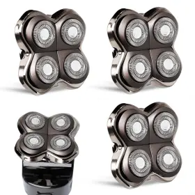 Gorlent 744110428773 3pack Professional Replacement Head For Skulls Pitbulls Shaver Gold Pro Silver