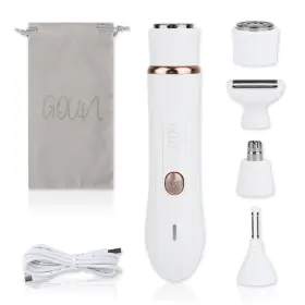 Gb-2403a Goun 4-in-1 Facial Hair Removal For Women Electric Painless Shaver Usb Rechargeabl