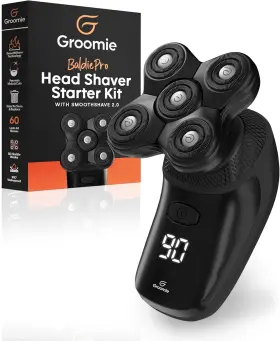Groomie 313048097049 Cordless Bald Head Shavers For Men Baldiepro Grooming Starter Kit - Includ