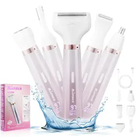 Ms-6211 Haetfire Electric Razors For Women 5 In 1 Shaver Razor Painless Facial
