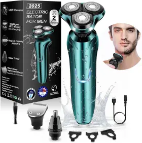 Handsomeface 313048798762 Electric Razor For Men Mens Rotary Shavers Waterproof Wet And Dry Rechargeab Handsomeface 313048798762 Electric Razor For Men Mens Rotary Shavers Waterproof Wet And Dry Rechargeab