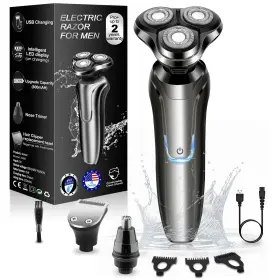 3368 Handsomeface 752710610504 Electric Razor For Men Mens Rotary Shavers Waterproof Wet And Gray 3368 Handsomeface 752710610504 Electric Razor For Men Mens Rotary Shavers Waterproof Wet And Gray