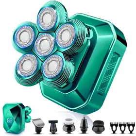 Ipx7 Handsomemen 757597207618 Head Shavers For Bald Men Waterproof Detachable Shaver 6d Green Ipx7 Handsomemen 757597207618 Head Shavers For Bald Men Waterproof Detachable Shaver 6d Green