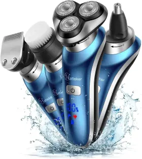 Au-960804 Hatteker Electric Shaver For Men Trimmer 1 Count Pack Of Blue