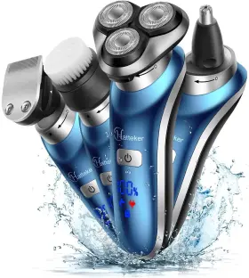 Us-960804qy Hatteker Electric Shaver For Men Trimmer Cordless Rechargeable Beard Nose Hair