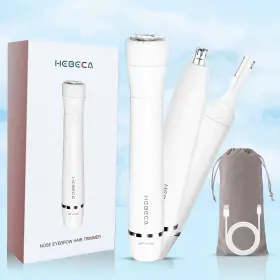 Ft3001w Hebeca Facial Hair Removal For Women 3-in-1 Electric Eyebrow Ear Nose Trimmer And Fa
