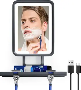 Hk241105-2 Heimekite Shower Mirror Fogless For Shaving Anti Fog Bathroom 9.2 Inch L X 7 W Black