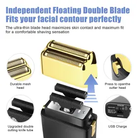 Hiena Pro 718387754248 Foil Shaver For Men Barber Double Electric Trimmer Professional Electr #3