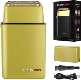 Hyn-808-yellow Hiena Pro Foil Shaver For Men Barber Double Electric Trimmer Professional
