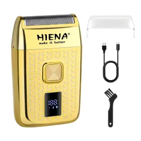 Hyn-823 Hiena Pro Professional Reciprocating Electric Shaver For Men Cordless Gold