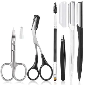 Himo 294020612556 Eyebrow Trimmer Kit 6 In 1 Scissors Tweezer Razor Shaping