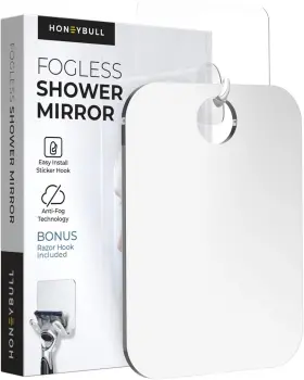Hb-ssm2-s Honeybull Fogless Shower Mirror For Shaving 6.7l X 4.3w Transparent