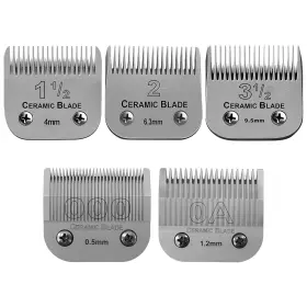 Hongnal 000 0a 1-1/2 2# 3-1/2 5 Pcs Professional Detachable Replacement Ceramic Blades Set Compatible With
