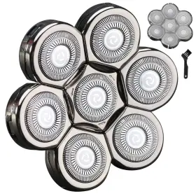 Hontec 749575395684 7 Blades Head Shaver Replacement Heads Electric Universal