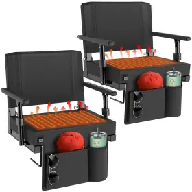 Bz-2148 Hoperan Heated Stadium Seats For Bleachers With Back Support 3 Levels Heat Inch
