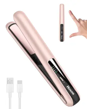 X860 Hoson Cordless Hair Straightener Portable Mini Flat Iron Travel For Short Hai
