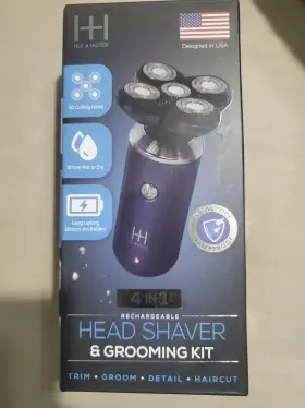 Hotter4 Hot & Hotter 5798 And In 1 Rechargeable Cordless Electric Head Shaver Grooming Kit