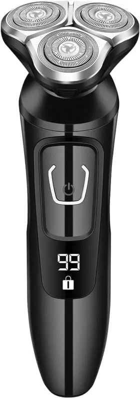 Yq-500 Hugdew Electric Razor For Men Rechargeable Shaver Waterproof Wet Dry Gray
