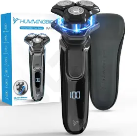 Hbrs-002-blk Hummingbird Mk8 Premium Rotary Face Shaver Rechargeable Wet And Dry Electric Sh