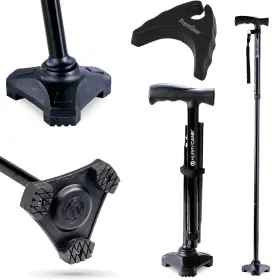 Hurrycane-premgear 734598859480 Freedom Edition Foldable With T Handle Walking Cane For Men And Woman
